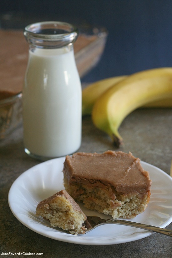 Roasted Banana Cake with Cinnamon Brown Butter Frosting
