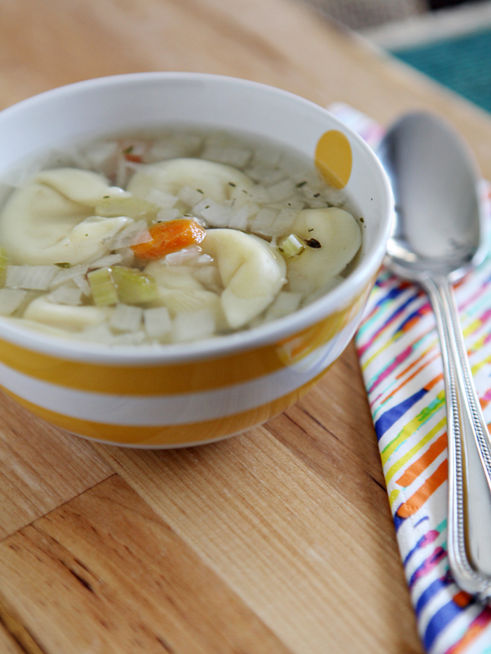 Crock Pot Chicken Tortellini Soup // Erin Skinner from The Speckled Palate for My Cooking Spot