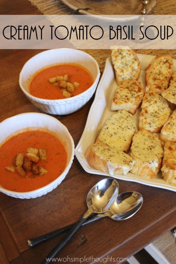 Creamy Tomato Soup that is easy to make and taste just like Panera!