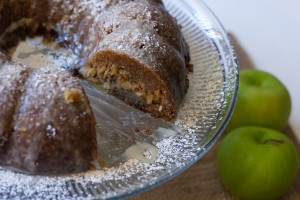 Oatmeal Apple Spice Cake with Brown Butter Glaze