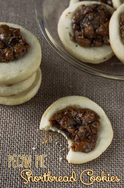 Pecan Pie Shortbread Cookies | Your favorite cookie topped with a sweet pecan filling
