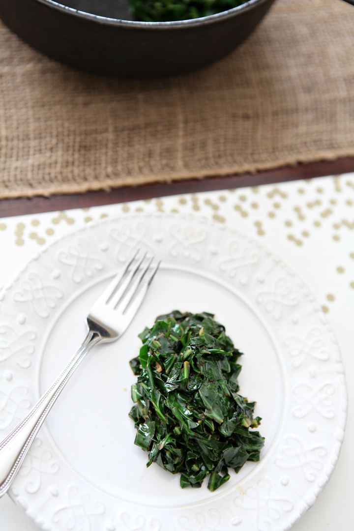 Bacon Collard Greens // Erin Skinner of The Speckled Palate for My Cooking Spot
