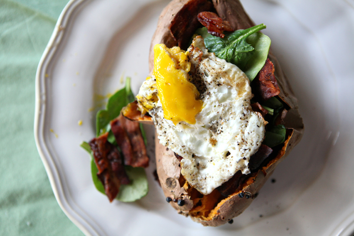 Four Layer Baked Sweet Potato // Erin Skinner of The Speckled Palate for My Cooking Spot