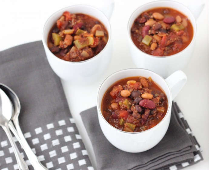 Three Bean and Quinoa Chili
