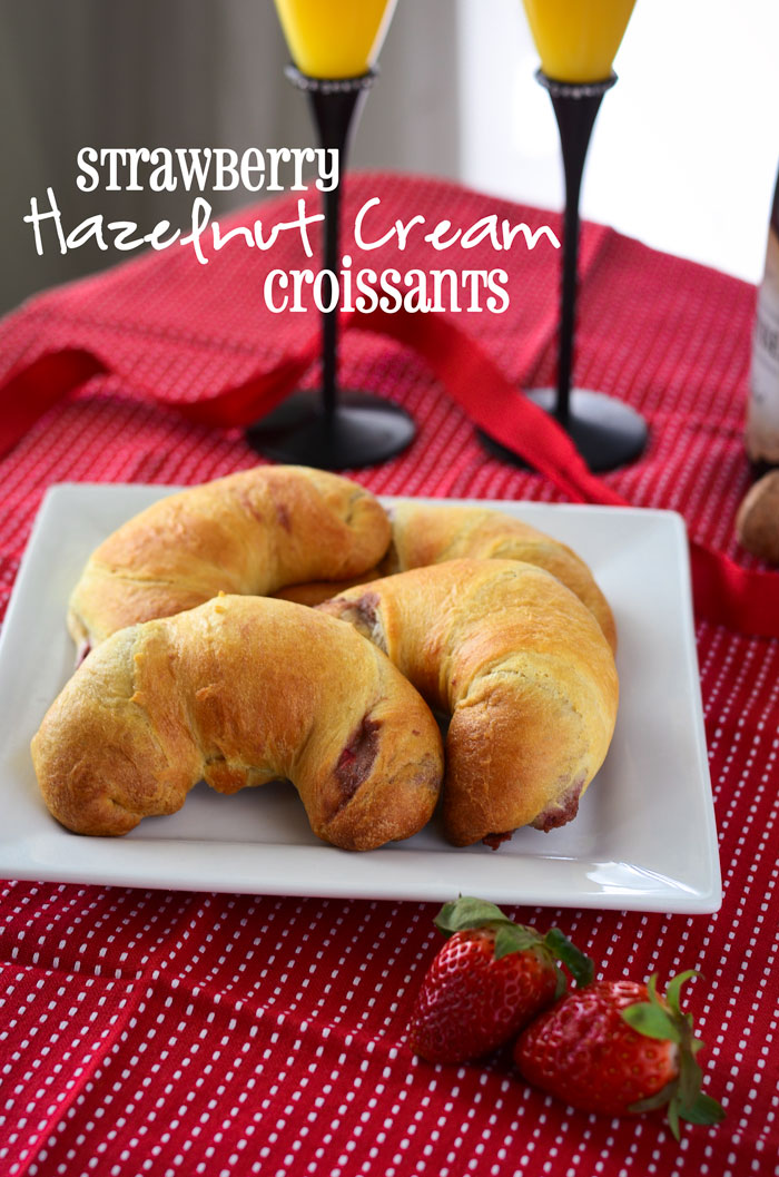 Strawberry Hazelnut Cream Croissants | by The Crumby Cupcake via My Cooking Spot