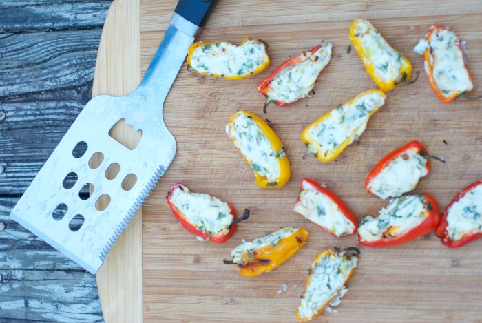 Mini Bell Peppers - Stuffed & Grilled