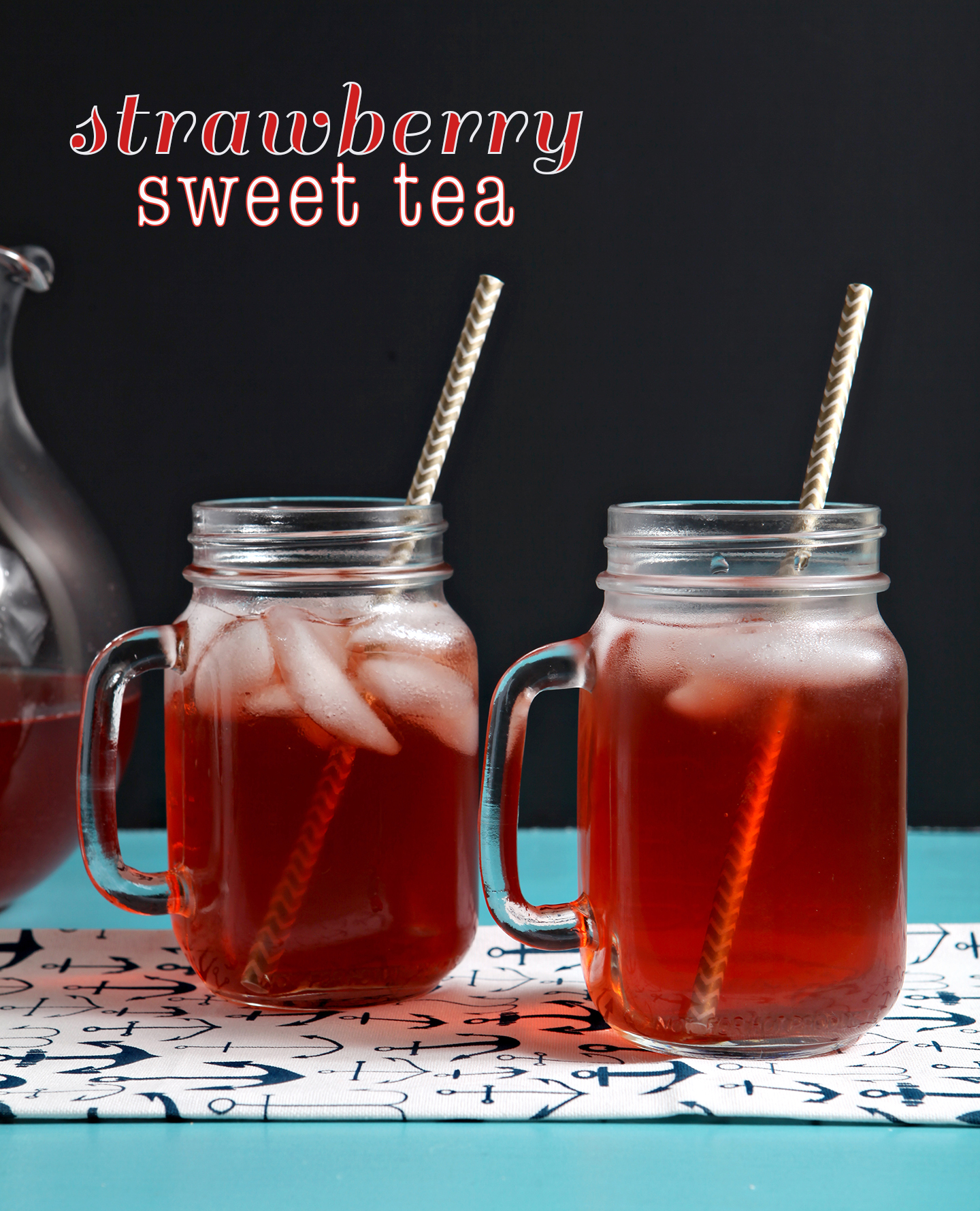 Strawberry Sweet Tea | Stay cool during the dog days of summer with this refreshing Strawberry Sweet Tea! Singing of strawberries and summertime sweetness, this tea is perfect to sip during a warm afternoon.