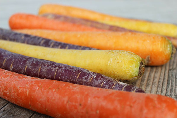 Beautiful Organic Rainbow Carrots