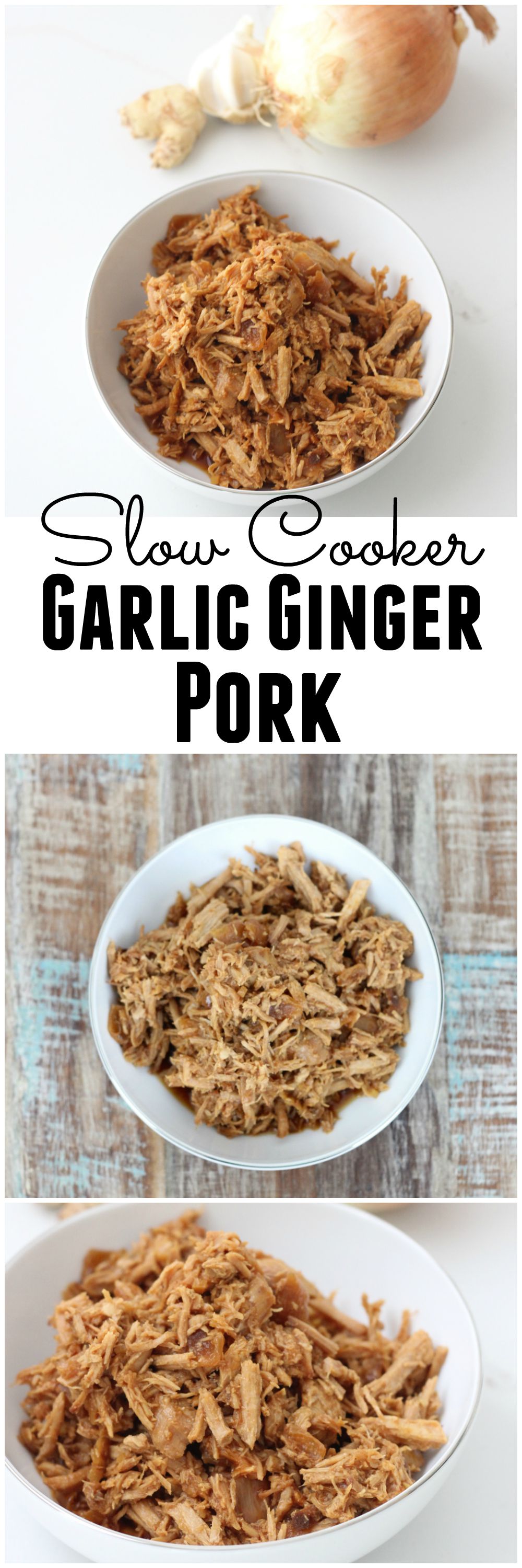Slow Cooker Garlic Ginger Pork