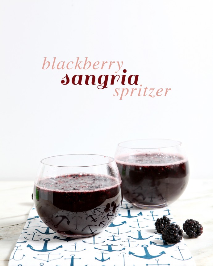 Summertime's not over yet! Cool off before it cools down with this simple (and individually made!) Blackberry Sangria Spritzer.
