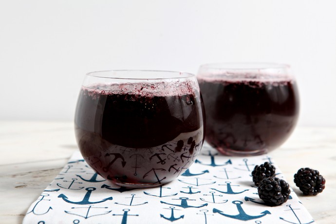 Summertime's not over yet! Cool off before it cools down with this simple (and individually made!) Blackberry Sangria Spritzer.