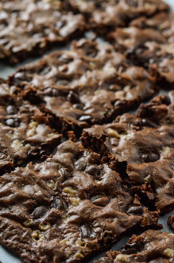 Coffee Toffee Brownie Bark - caffeine between meals in the form of a crispy brownie! | Get the recipe on MyCookingSpot.com!