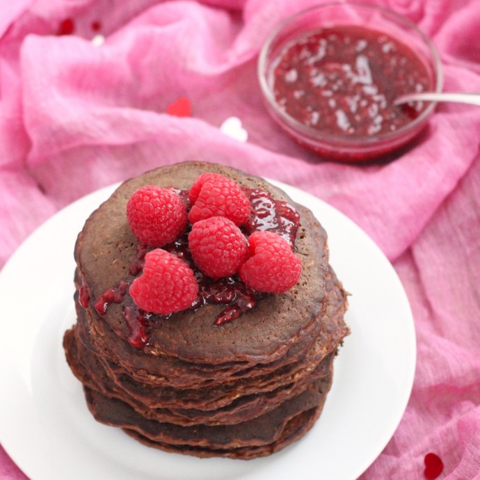Chocolate Protein Pancakes - 4