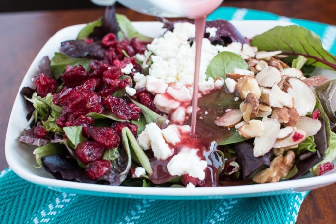 Cranberry Walnut Salad with Raspberry Vinaigrette - My Cooking Spot-4
