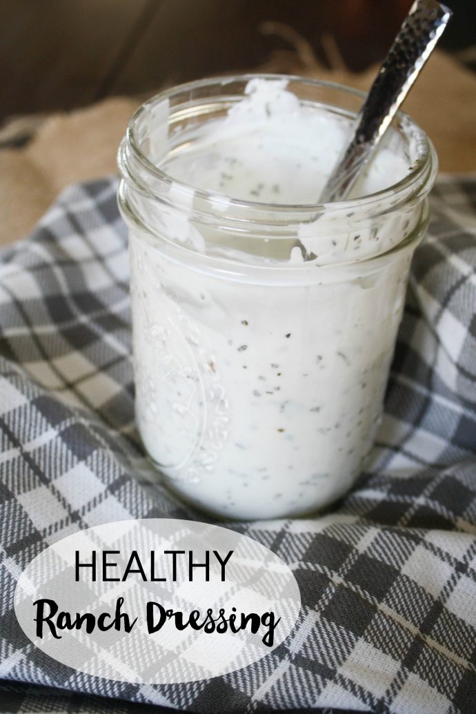 Make this Healthy Ranch Dressing to use on your favorite salad or as a dip for veggies.