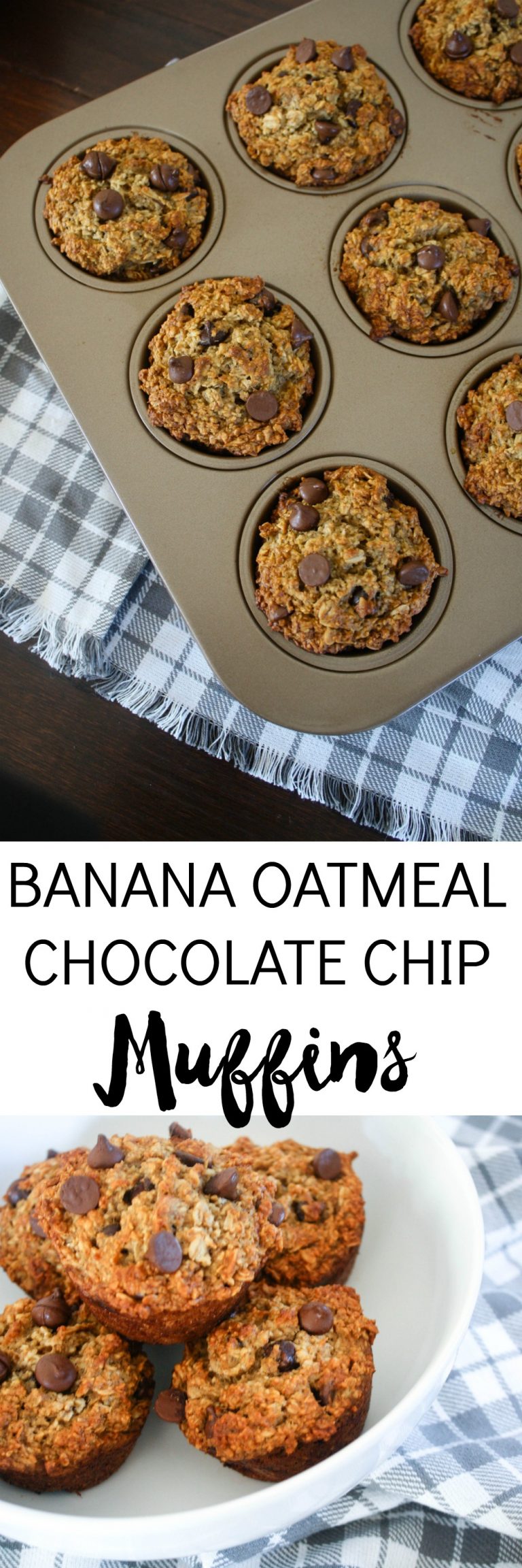 Banana Oatmeal Chocolate Chip Muffins