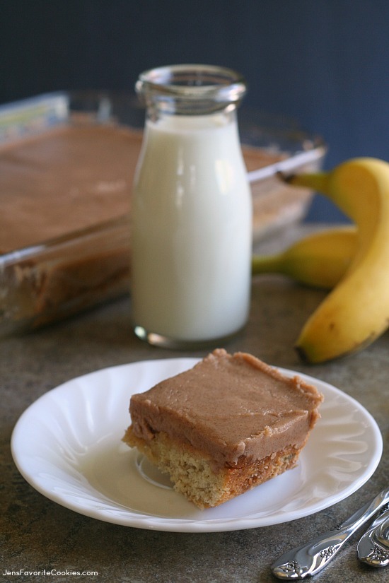 Roasted Banana Cake with Cinnamon Brown Butter Frosting