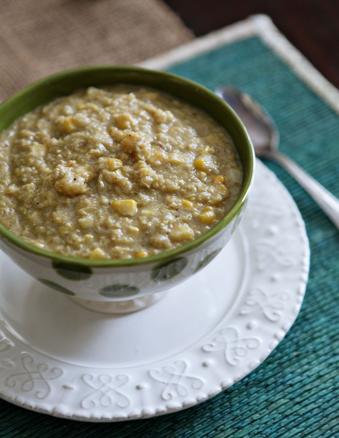 Summertime Corn Chowder // Erin Skinner from The Speckled Palate for My Cooking Spot