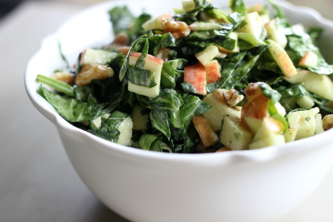 spinach apple slaw salad