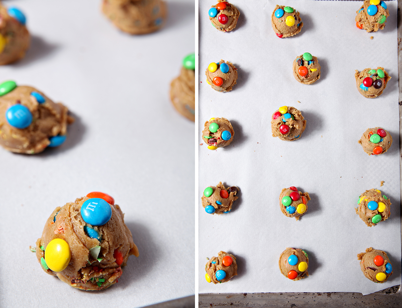 These M&M Cookies are the perfect dessert! The miniature sugar cookies are sweet, fluffy and chock full of plain M&M's. @speckledpalate for @mycookingspot
