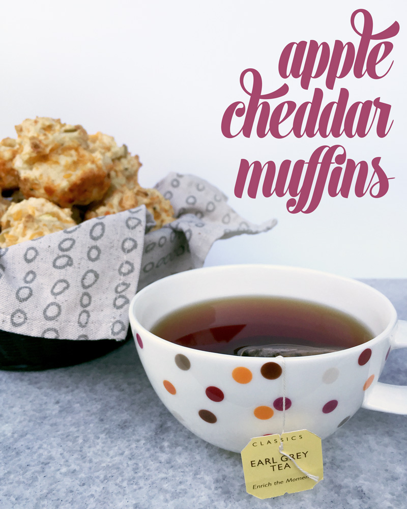 Apple Cheddar Muffins // Feast + West for My Cooking Spot