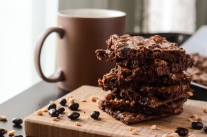 Coffee Toffee Brownie Bark - caffeine between meals in the form of a crispy brownie! | Get the recipe on MyCookingSpot.com!