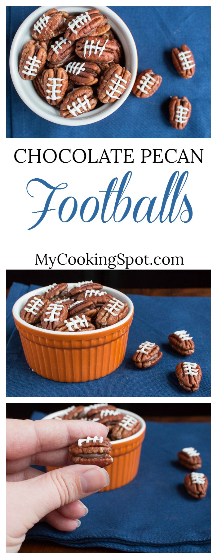 Pinterest - Chocolate Pecan Footballs
