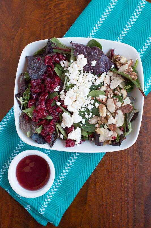 Cranberry Walnut Salad with Raspberry Vinaigrette - My Cooking Spot-1
