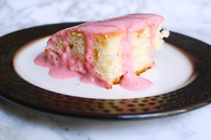Strawberry Cream Cheese Poke Cake