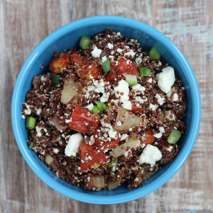 Roasted Vegetable and Blue Cheese Quinoa