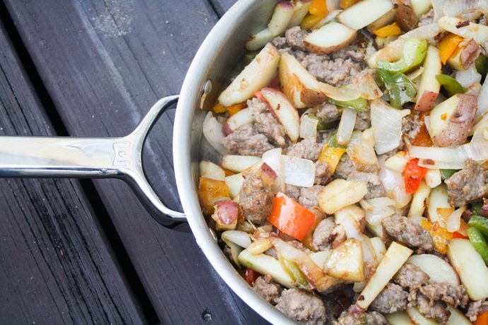 Try this easy, healthy dinner idea tonight! Hearty Sausage Skillet requires only a few minutes of prep work and is ready in under 30 minutes. This flavorful dish is going to be a hit with your family!