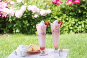 Strawberry Whipped Cream Mocktail
